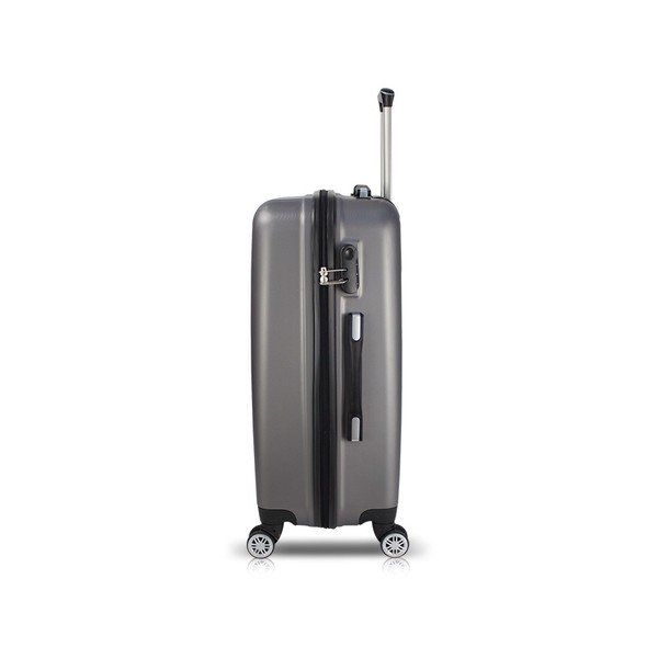 Set di 2 valigie da viaggio grigie su ruote con porte USB My Valice LASSO Cabin & Medium - Myvalice-image-1