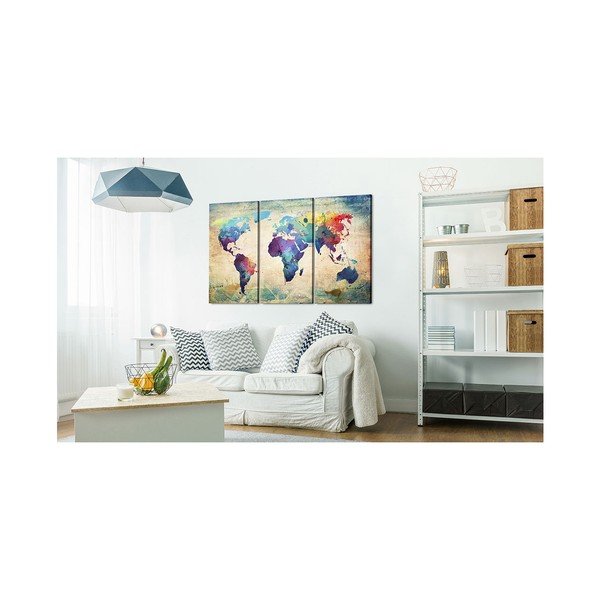 Quadro multiplo su tela Bimago 120 x 80 cm Rainbow Map - Artgeist-image-1