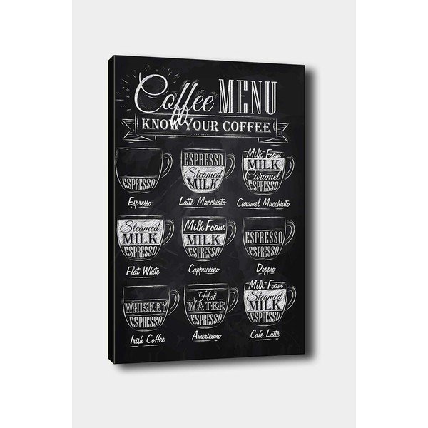 Dipinto 50x70 cm Coffee Menu - Wallity-image-2