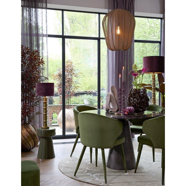 Tavolino rotondo in metallo ø 29 cm Dakwa - Light & Living-image-1