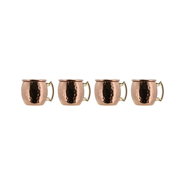 Tazze in set color rame in acciaio 80 ml 4 pz  Moscow Mule – Lyngby Glas-image-3