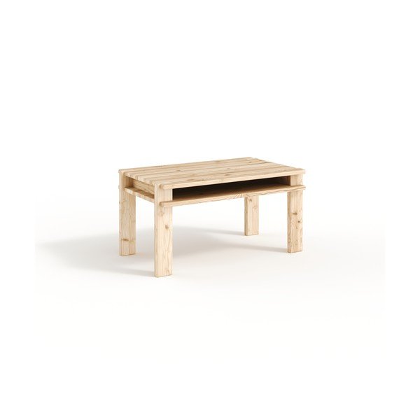 Tavolino da salotto colore naturale chiaro in pino massiccio 50x80 cm Tuck – Karup-image-4