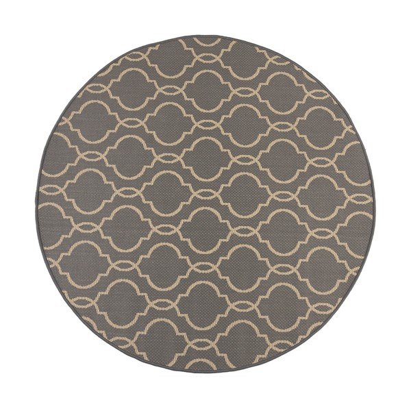 Tappeto rotondo per esterni grigio/beige ø 160 cm Milan - Flair Rugs