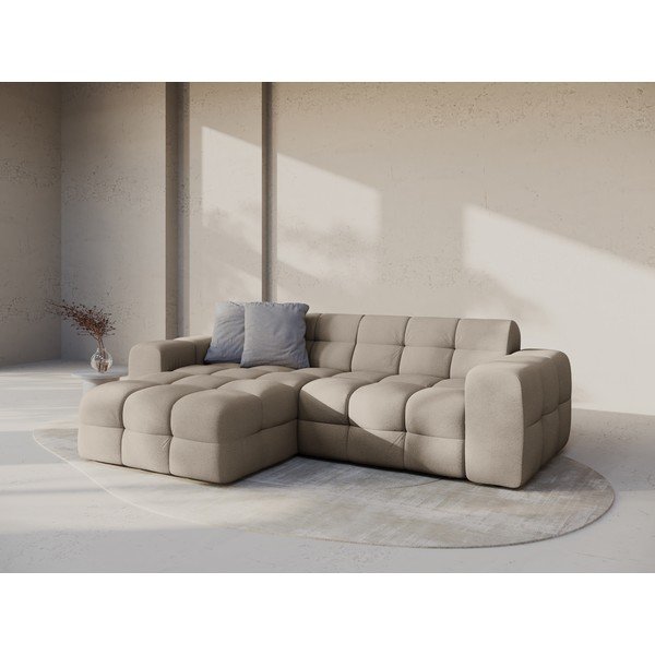 Divano angolare marrone (con penisola a sinistra/con chaise lounge) Kendal – Micadoni -image-1