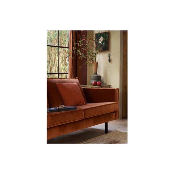 Divano in velluto arancione Rodeo, 190 cm - BePureHome-image-4