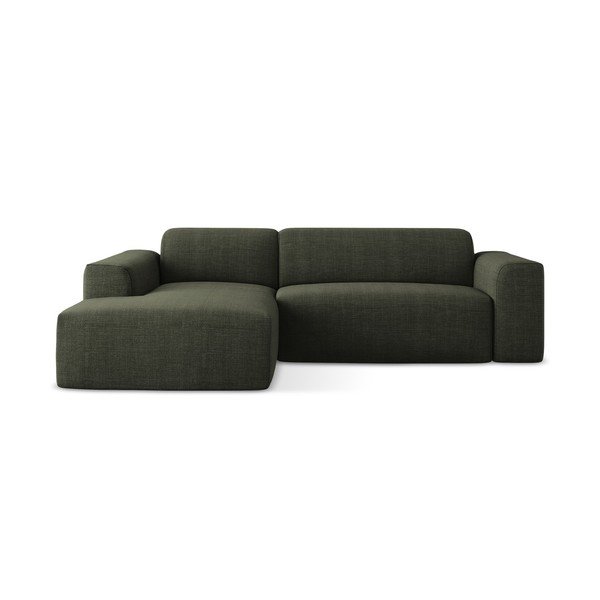 Divano angolare verde (con penisola a sinistra/con chaise lounge) Keli – Makamii