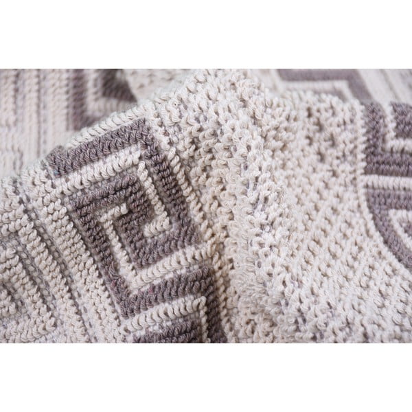 Tappeto in cotone grigio e beige , 80 x 200 cm Versace - Vitaus-image-3