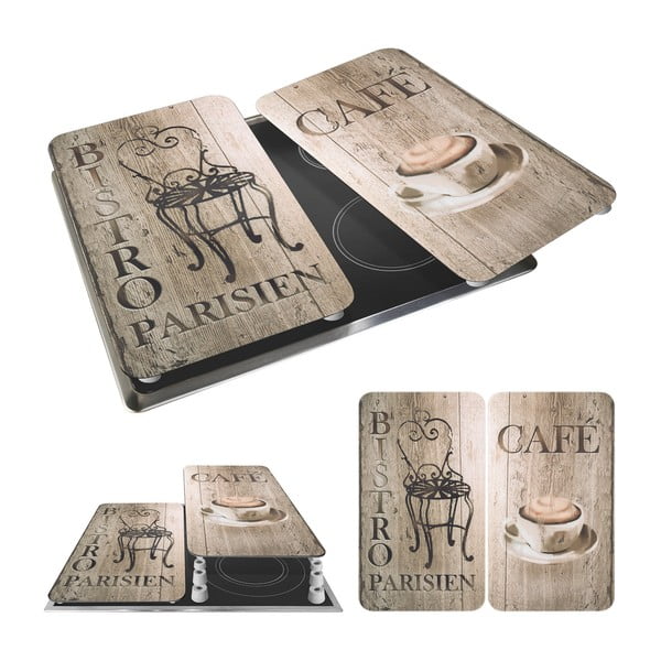 Set di 2 coperchi in vetro per fornello Bistrot, 52 x 30 cm Café - Wenko-image-2