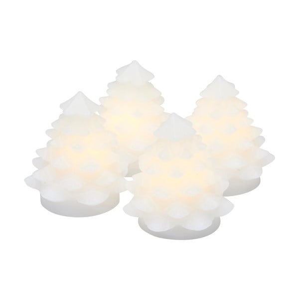 Decorazione natalizia luminosa bianca 4 pz ø 6,5 cm Carla – Sirius