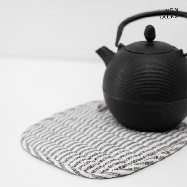 Presina in lino Thin Black Stripes - Linen Tales-image-1