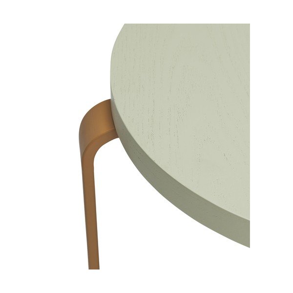 Sgabello verde-arancio in legno di frassino Smile - Hübsch-image-2