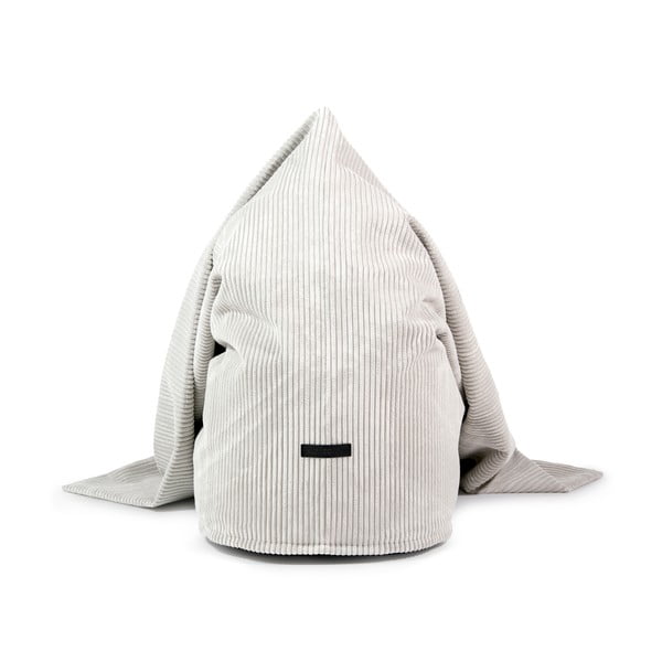 Pouf a sacco per bambini grigio scuro con rivestimento in velluto a coste Cocoon 120 – SLOWDOWN-image-4
