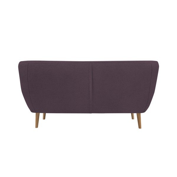 Divano a due posti viola con gambe chiare Sicile - Mazzini Sofas-image-1