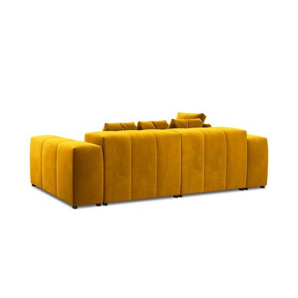 Divano angolare in velluto giallo (variabile) Rome Velvet - Cosmopolitan Design-image-4