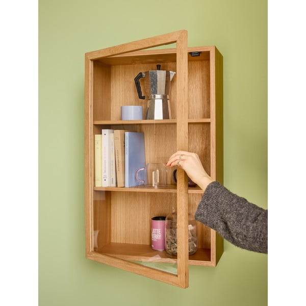 Scaffale da parete in legno di quercia naturale 50x80 cm Panorama - Hübsch-image-4