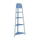 Mensola angolare in metallo blu per balcone, altezza 180 cm MWH - Garden Pleasure