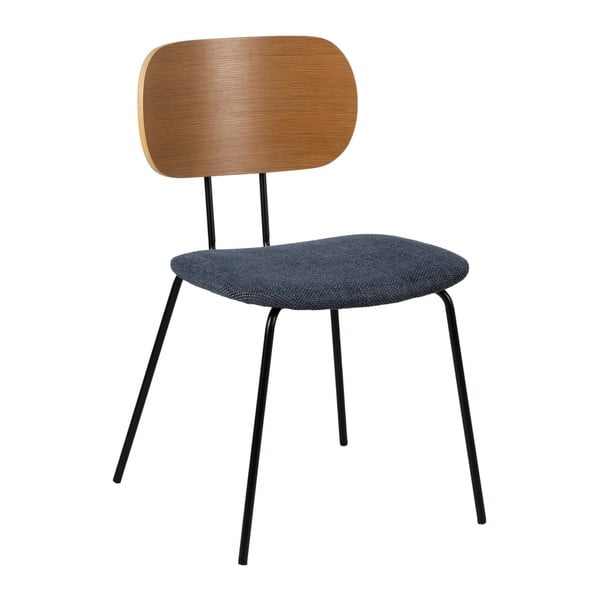 Set di 4 sedie da pranzo blu con schienale in legno Cleo - Ixia