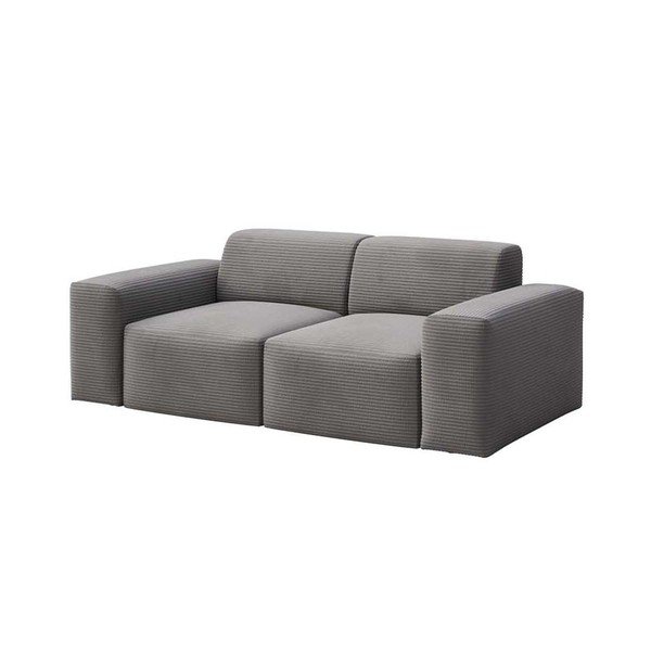 Divano grigio rivestito in velluto a coste 205 cm Villet – Rodier-image-2