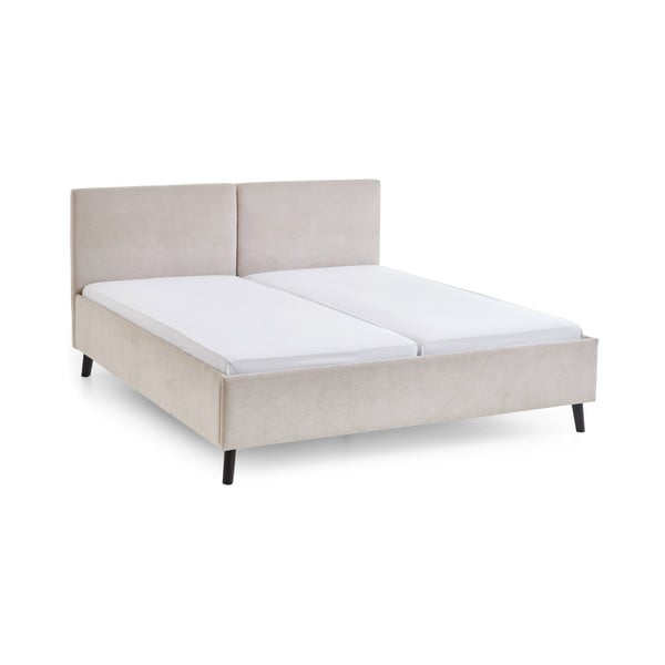 Letto matrimoniale imbottito beige con rete inclusa 160x200 cm Piano – Meise Möbel