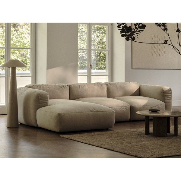 Divano angolare componibile beige (angolo destro) Martina - Micadoni Home-image-1