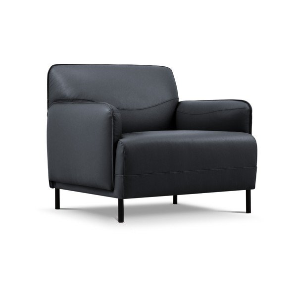 Poltrona in pelle blu Neso - Windsor & Co Sofas