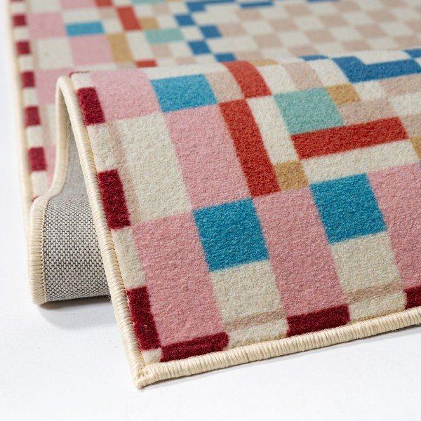 Tappeto in misto lana 180x230 cm Checkered Border – Flair Rugs-image-2