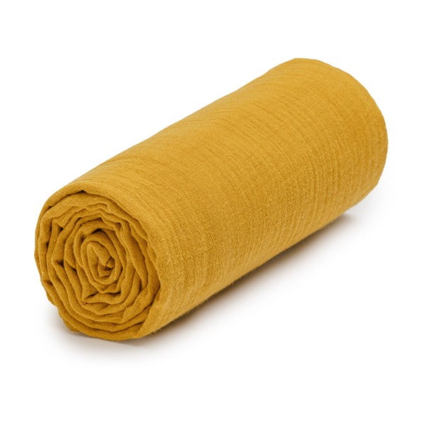 Asciugamano giallo in mussola 120x120 cm - T-TOMI