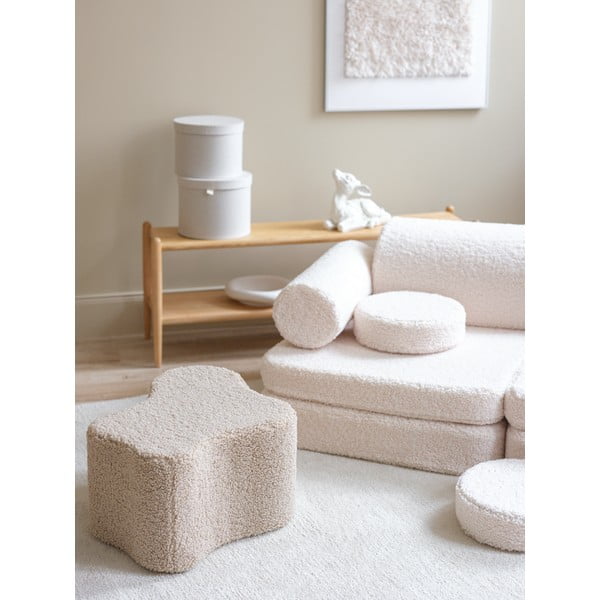 Divano per bambini color crema con rivestimento in bouclé 132 cm Settee – Wigiwama-image-3
