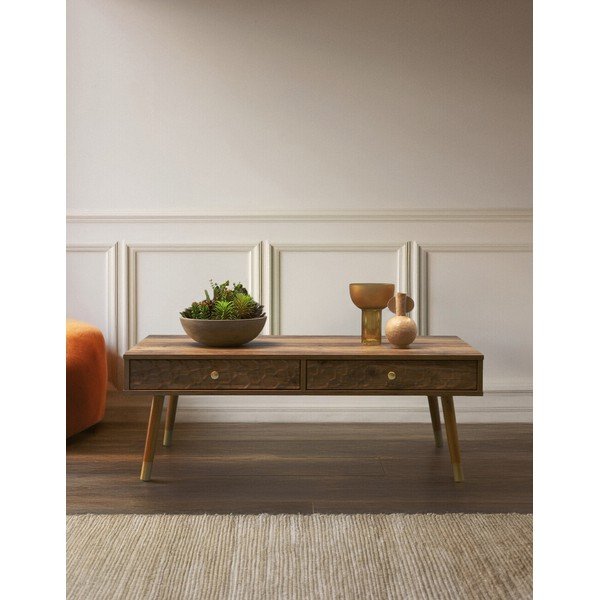 Tavolino da salotto colore naturale scuro 59x110 cm Frida – Premier Housewares-image-4