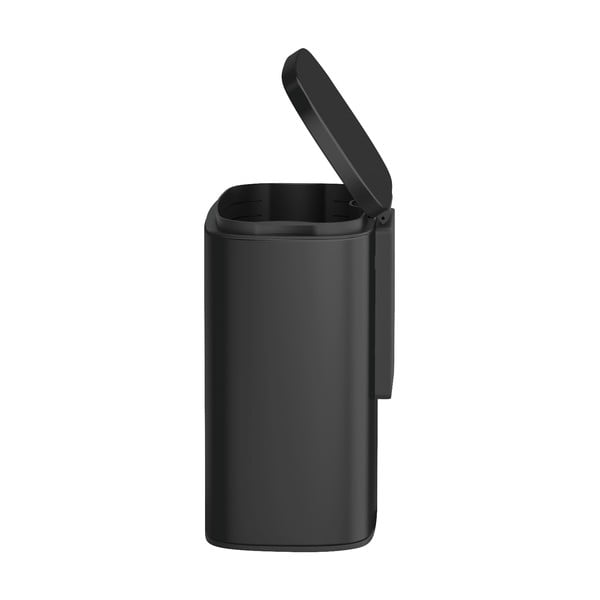 Pattumiera nera in acciaio inox Sare - Wenko-image-2