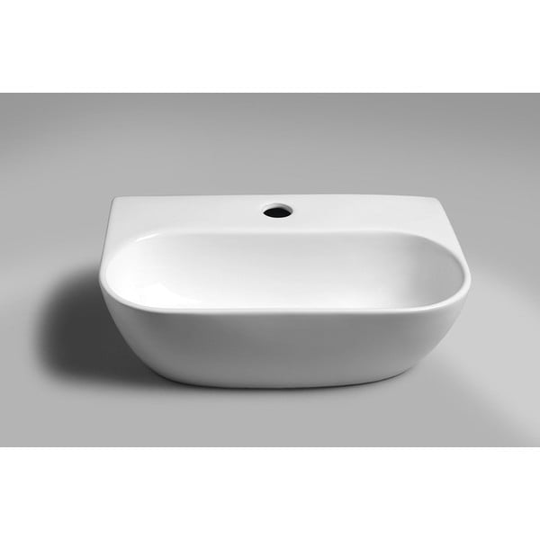 Lavabo bianco in ceramica 42x29 cm Nerissa – Sapho-image-1