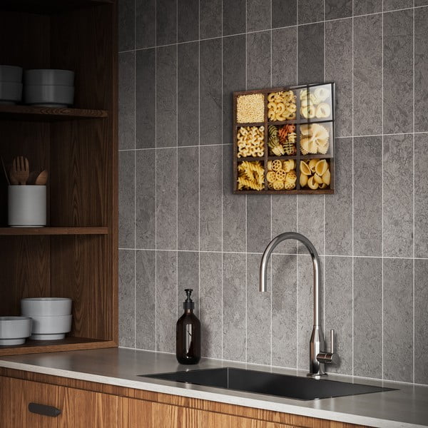 Dipinto su vetro 30x30 cm Pasta Box – Styler-image-1