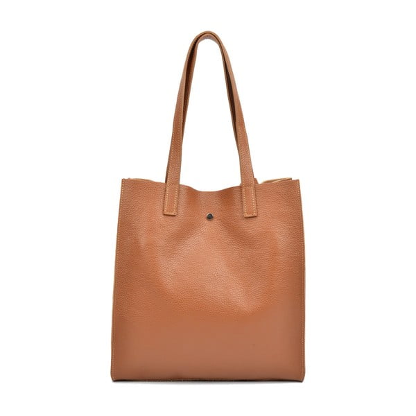 Borsa Meggie in pelle marrone cognac - Isabella Rhea-image-1