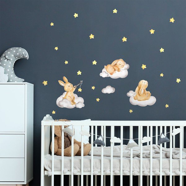 Adesivi murali per bambini Conigli Magici - Ambiance