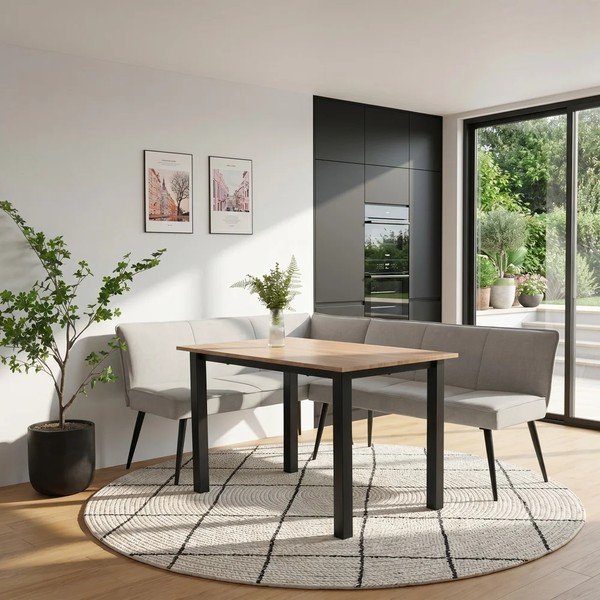 Panchina grigio chiaro in metallo/in imbottito Watford – Støraa-image-1