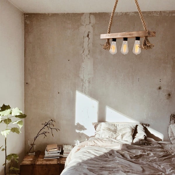 Lampadario di colore naturale Erebos – Opviq lights-image-1