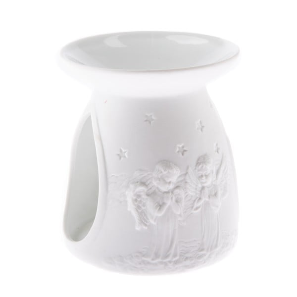 Lampada per aromaterapia in porcellana bianca, altezza 12,2 cm - Dakls