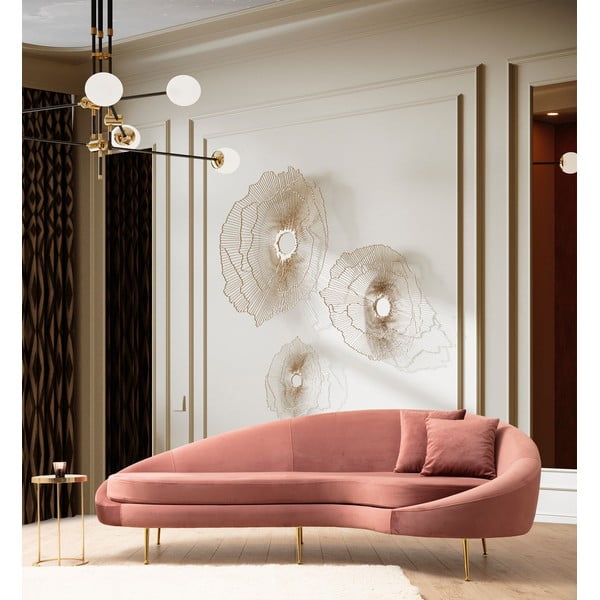 Divano rosa chiaro 255 cm Eses - Artie-image-1