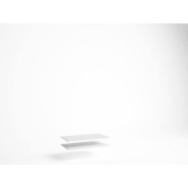 Ripiani di ricambio bianchi per armadio 2 pezzi Brisa - Marckeric-image-1