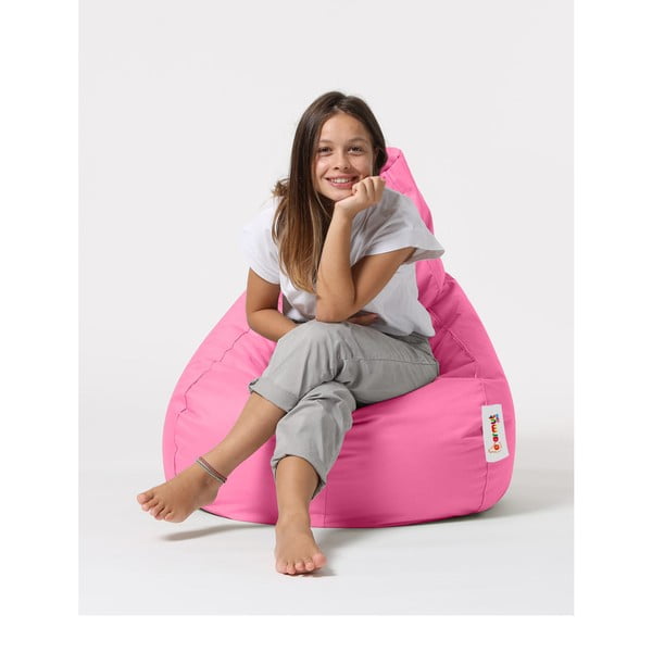 Puof a sacco rosa Drop – Floriane Garden-image-1