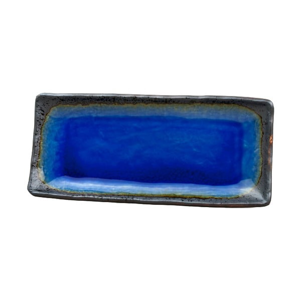 Piatto da portata in ceramica blu, 29 x 12 cm Cobalt - MIJ