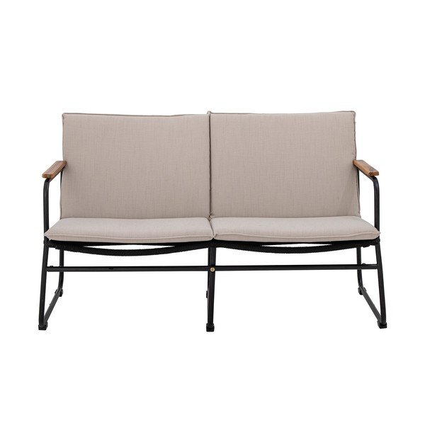 Divano da giardino nero e beige Hampton - Bloomingville-image-2