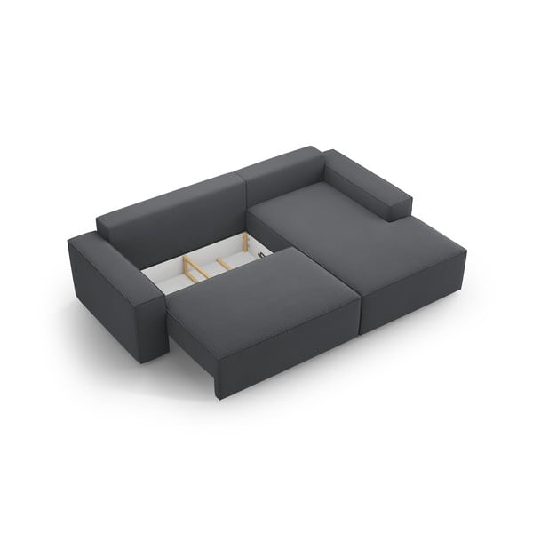 Divano letto angolare grigio scuro (angolo destro) Jodie - Micadoni Home-image-4