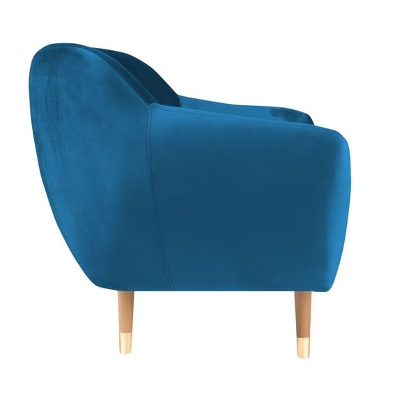 Poltrona in velluto blu Benito - Mazzini Sofas-image-3