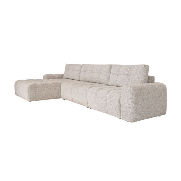 Divano letto beige divano angolare componibile con contenitore (angolo sinistro) Lulu - Miuform