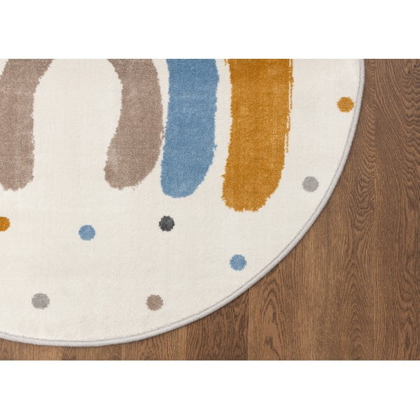 Tappeto per bambini giallo ocra e avorio ø120 cm Joyful Gold – FD-image-3