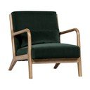 Poltrona in velluto verde scuro Mark - WOOOD