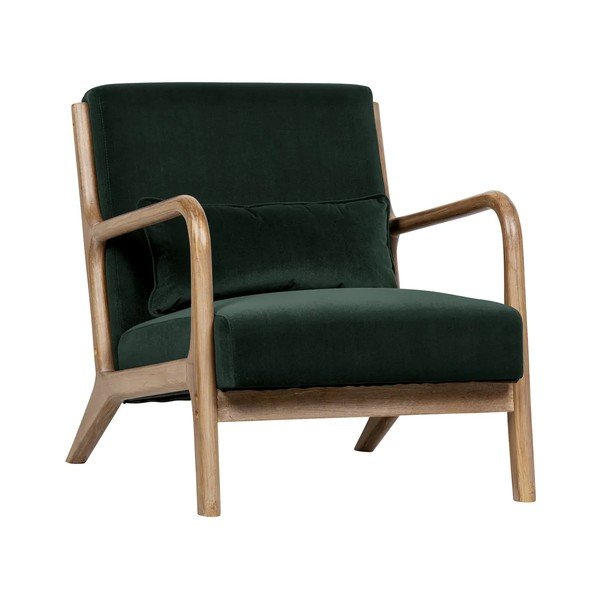 Poltrona in velluto verde scuro Mark - WOOOD