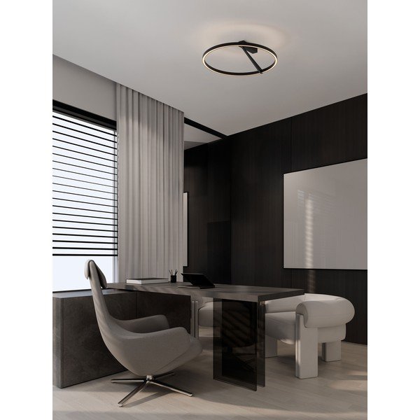 Plafoniera LED nera opaca in alluminio con intensità regolabile Tilia – Nova Luce-image-1