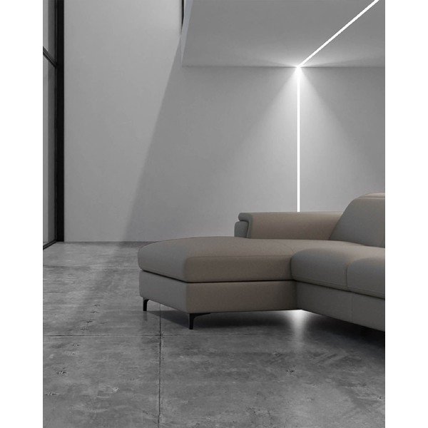 Divano angolare in pelle marrone chiaro (angolo sinistro) Brito - MESONICA-image-3